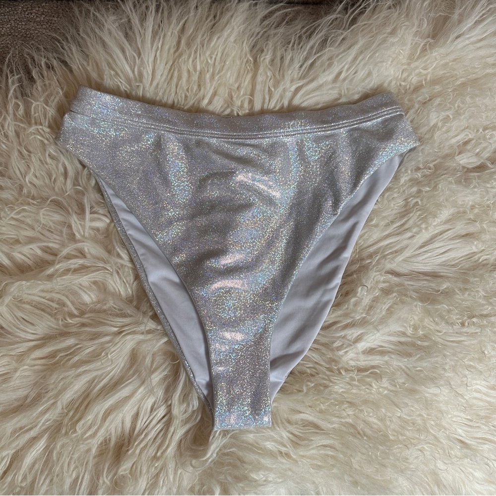 iHeartRaves Holo Silver Bikini Bottom